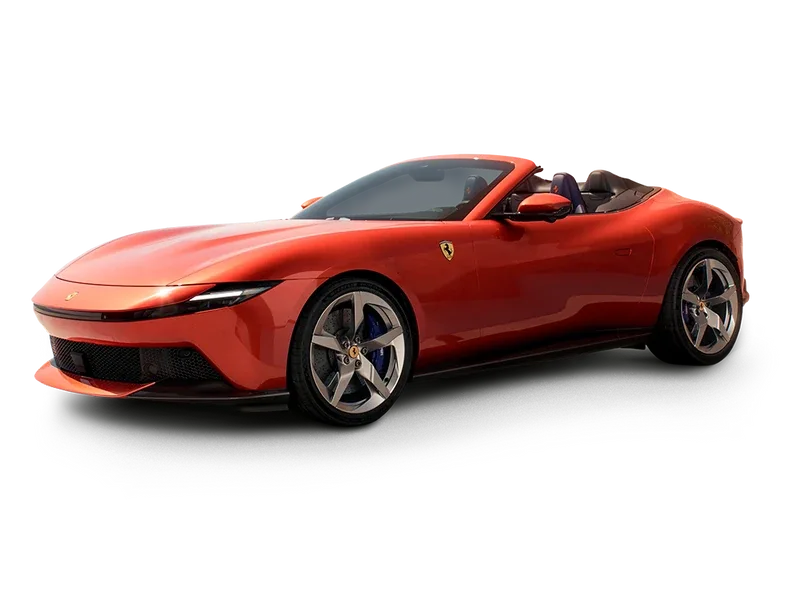 Ferrari Roma Spider in Rosso mit schwarzem Stoffverdeck, 2-Sitzer Cabriolet – Bild 1